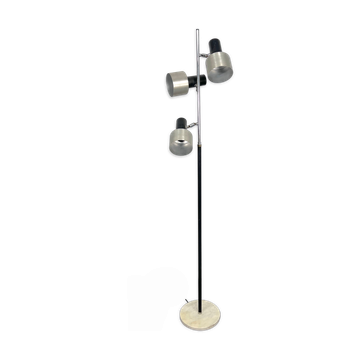 Lampadaire de marbre et métal, Italie années 1960