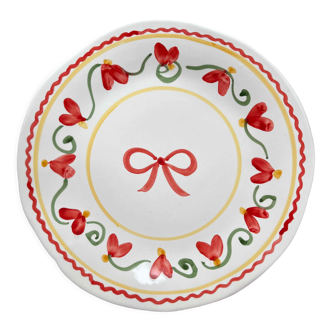 Assiette rouge angel fleur