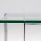 Architectural rectangular coffee table in steel and glass.