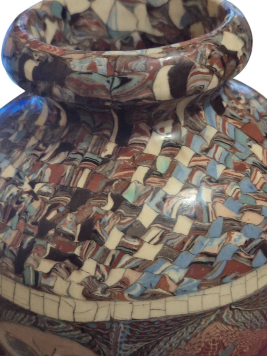 Large vase signed Jean Germino Vallauris