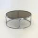 Space Age Coffee Table with Smoked Glass and Chrome