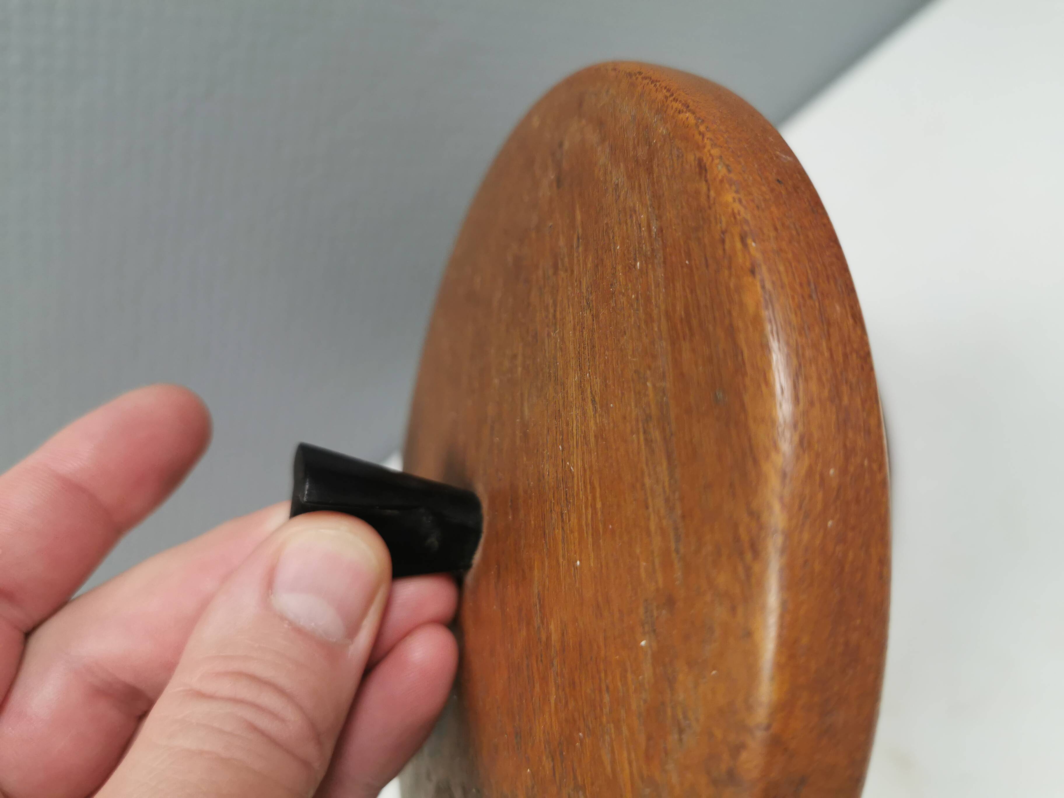Wooden pipe holder with space to store tobacco in the middle Denmark 1960s