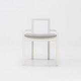 Posy Modern Side Chair in White Lacquered Wood 1980s