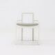 Posy Modern Side Chair in White Lacquered Wood 1980s