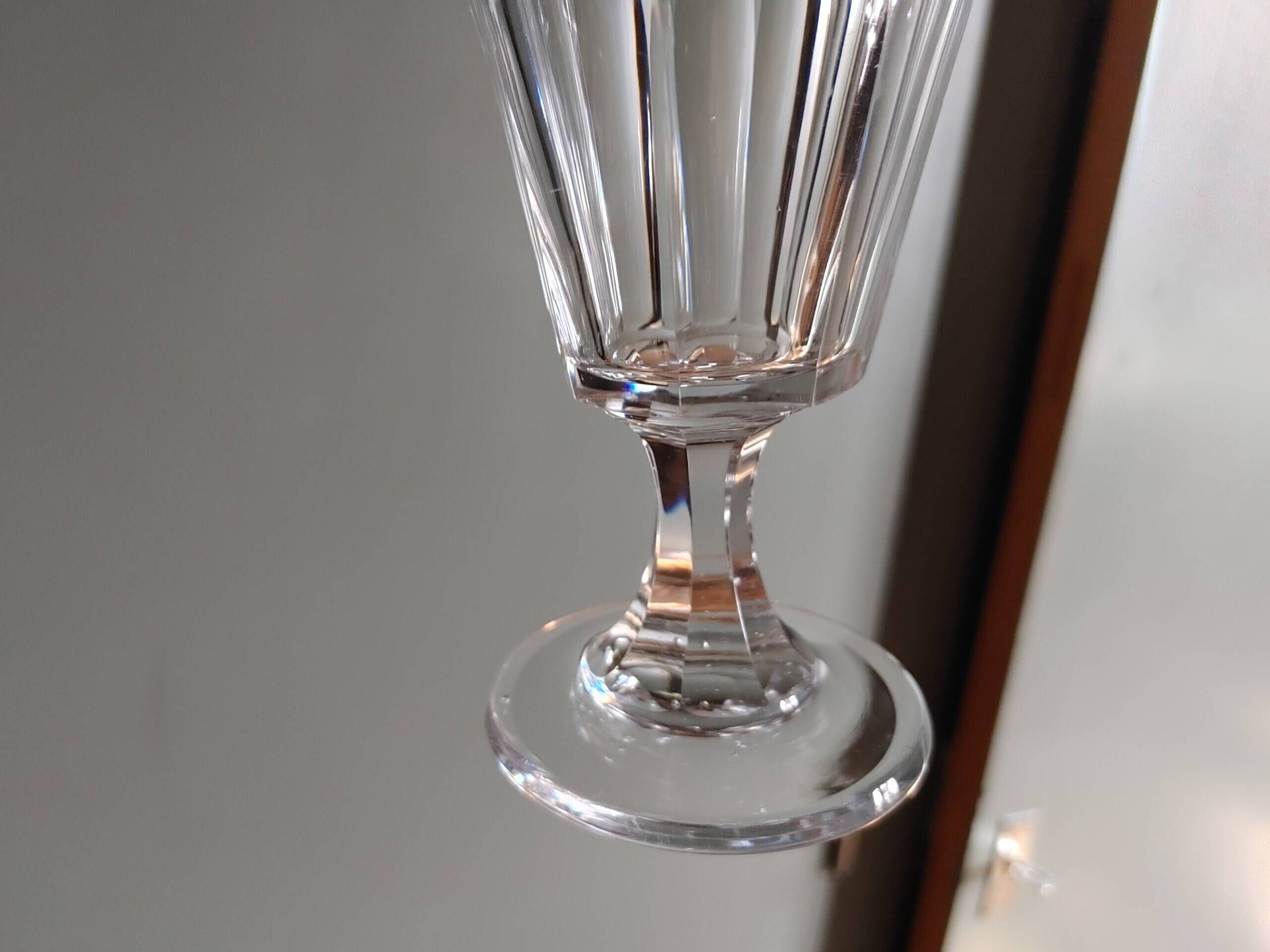 2 WINE GLASSES IN CUT BACCARAT CRYSTAL, 19TH CENTURY PERIOD CIRCA 1850 - 11.4CM