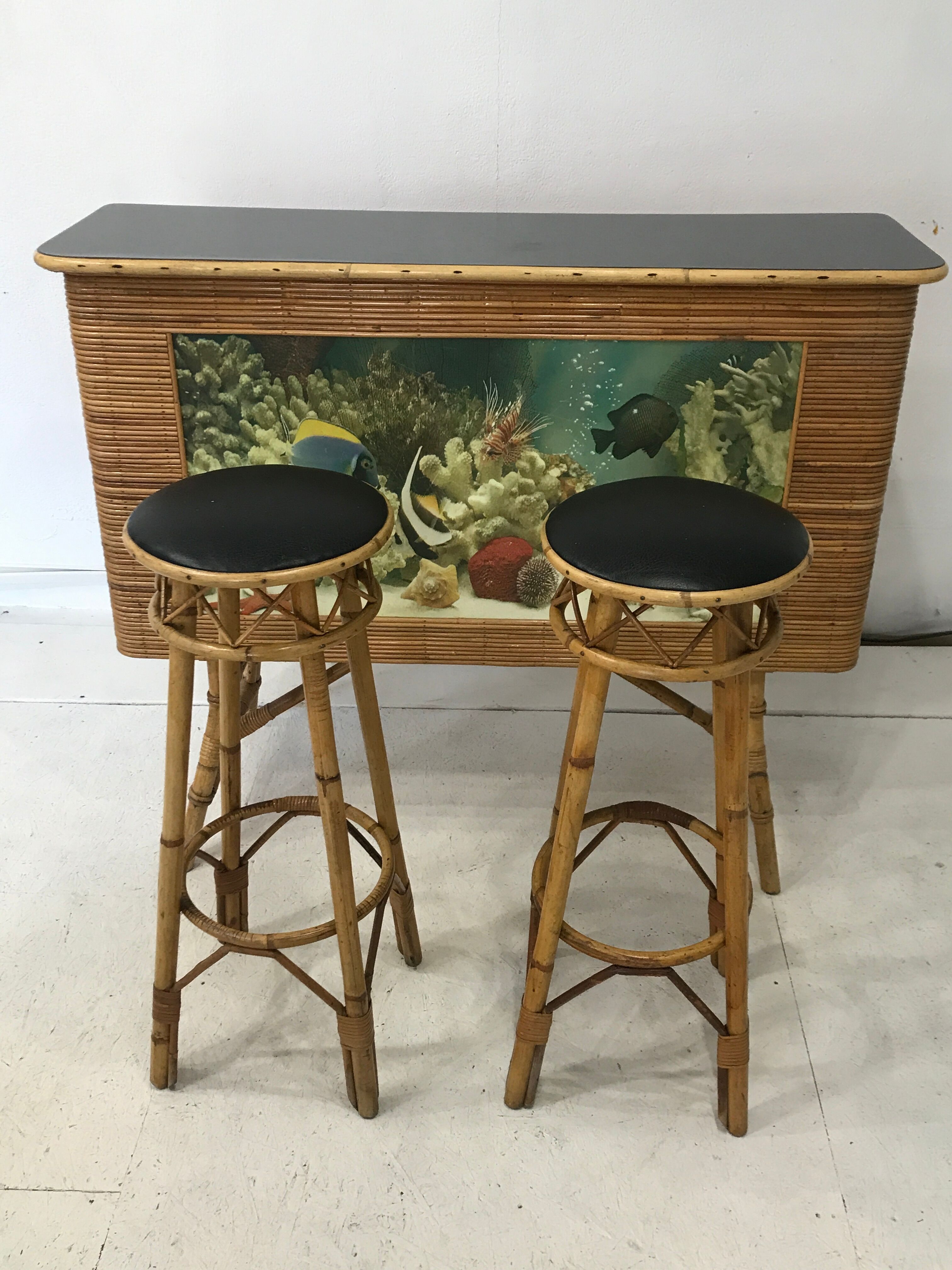 Rattan bar years 50/60