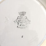 Set 4 plates and 1 pie dish Longwy model "Lucia"