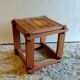 Solid wood coffee table in brutalist style - mid 20th century.
