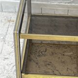 Duo de tables en laiton vintage