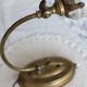 Lampe vintage en métal doré - Abat-jour tulipe
