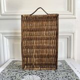 Vintage wicker spice rack