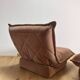Vintage armchair and ottoman, brown velvet, Switzerland 1960
