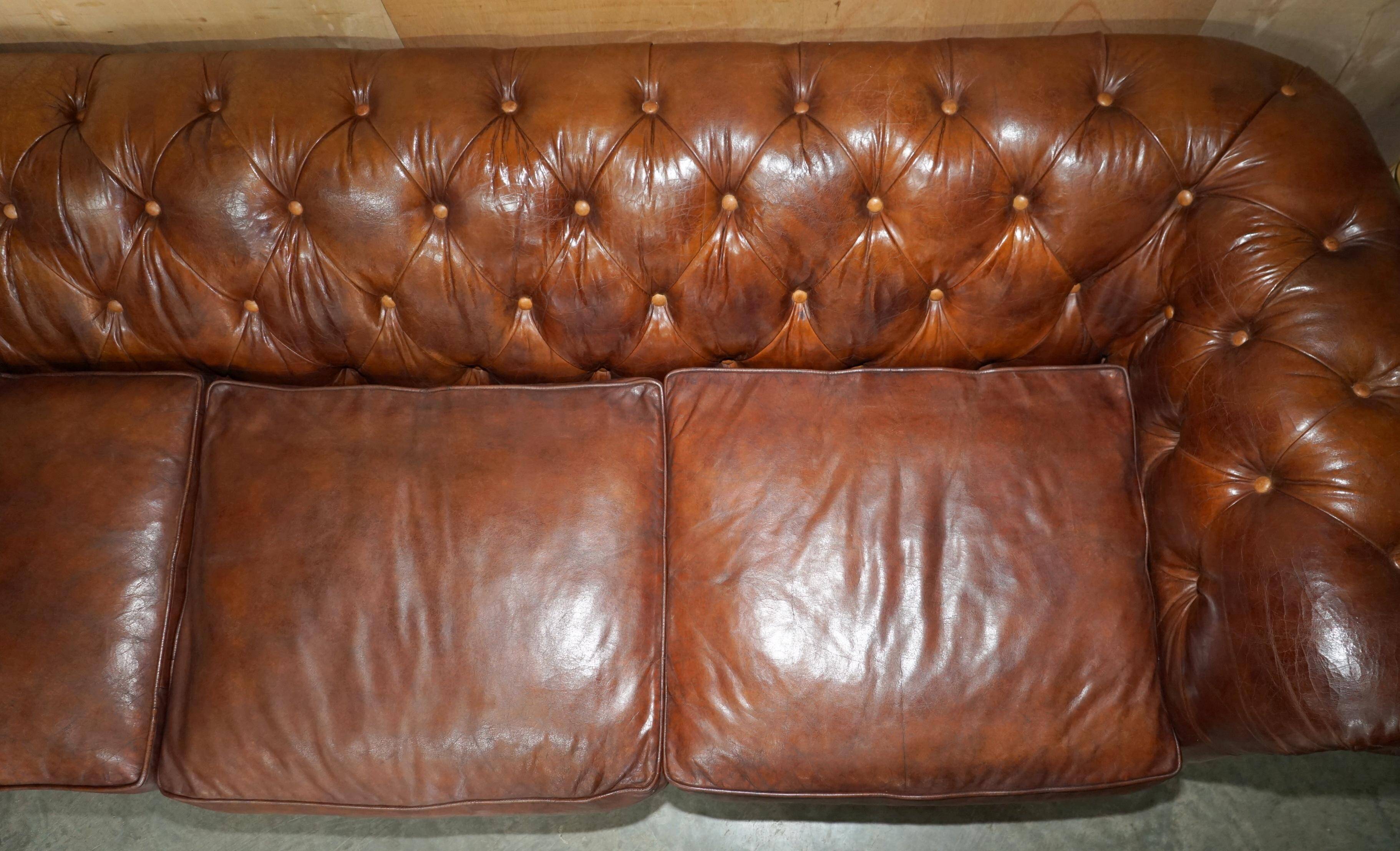 Heritage Biker Chesterfield Leather Sofa for 6 people by Timothy Oulton