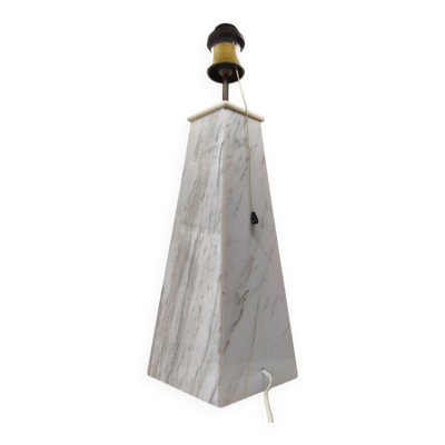Lampe de table en marbre du milieu du XXe siècle – Design fuselé élégant