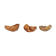 Set of 3 bowls in organic burl wood from Swedish folk art, circa 1960-1970.