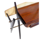 Table console laquée avec plateau en verre et miroir