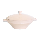 Saladier, ou soupière, en céramique rose, art déco, 1930, Céranord st Amand, manufacture française