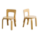 Paire de chaises pour enfant en bois N65 par Alvar Aalto, Finlande années 1990