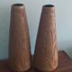 pair of engraved terracotta vases 1969