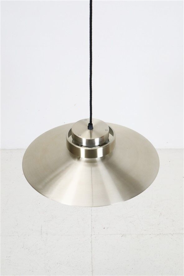 Mid-century pendant lamp in brass/gold finish / Danish modern design / Space Age / 1960s / 1970s