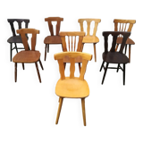 Mismatched bistro chairs
