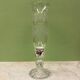 Baccarat crystal bamboo twist candle holder, signed.