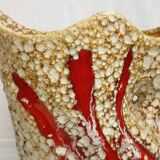 Vase in ceramic foam fat lava vallauris 60's