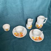 Vintage duo coffee service Haute porcelaine du Berry l. Lourioux