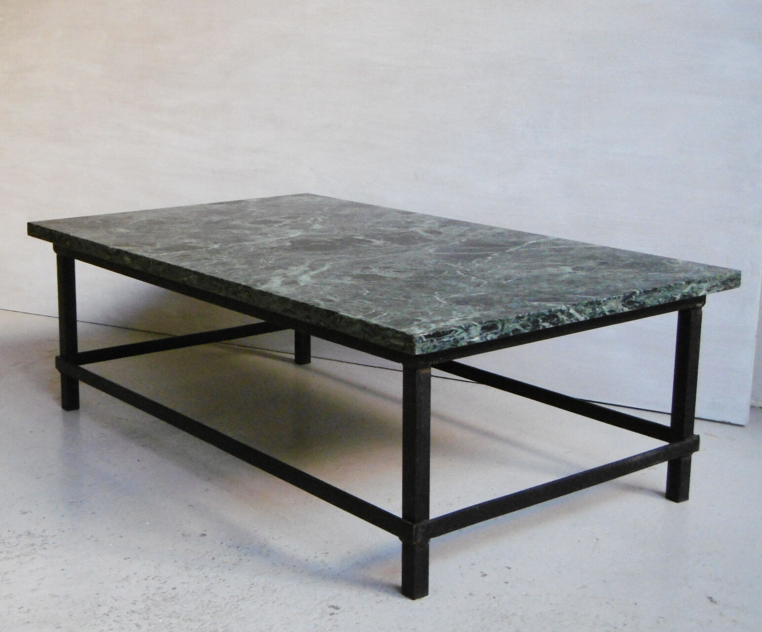 Marble and iron coffee table, 1950s