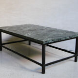 Table basse marbre et fer 1950