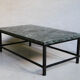 Marble and iron coffee table, 1950s