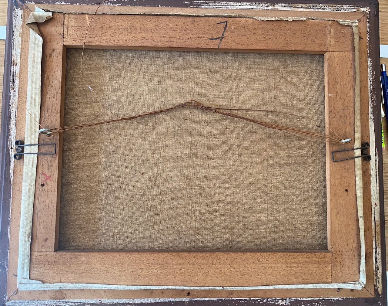 Tableau ancien, paysage provençal, signé, XXe siècle