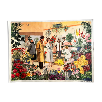 Double-sided school poster Florist/Christmas