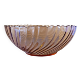 Salad bowl (large) model Rosaline from Arcoroc in pink glass