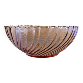 Saladier (grand) modèle Rosaline de chez Arcoroc en verre rose