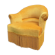 Gold velvet toad armchair