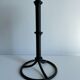 Vintage Brutalist Candle Holder In Black Metal