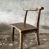 Grande chaise ou fauteuil en teck ancien H84 L60