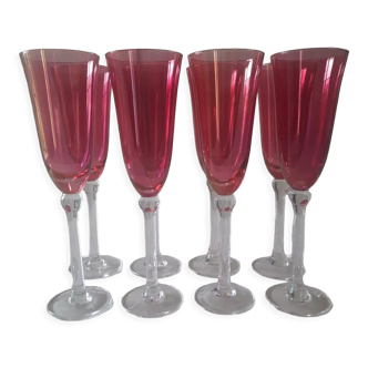 Set of 8 champagne flutes