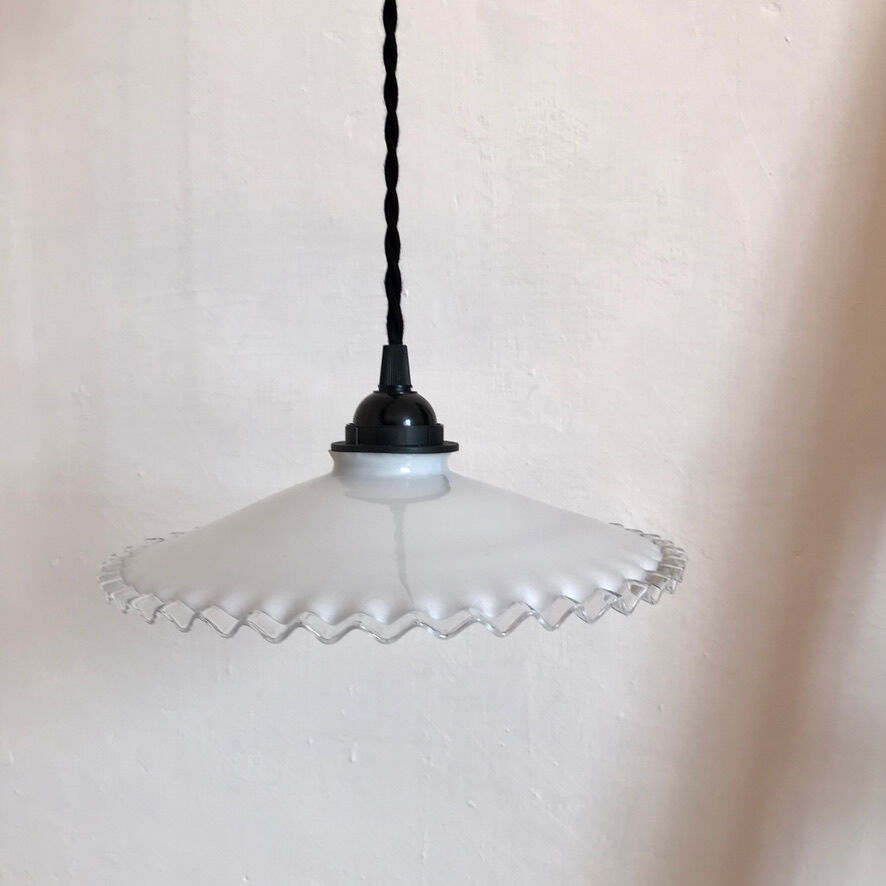 White opaline lace walker