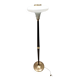 Elegant Glass, Beech and Brass Floor Lamp, Italy
