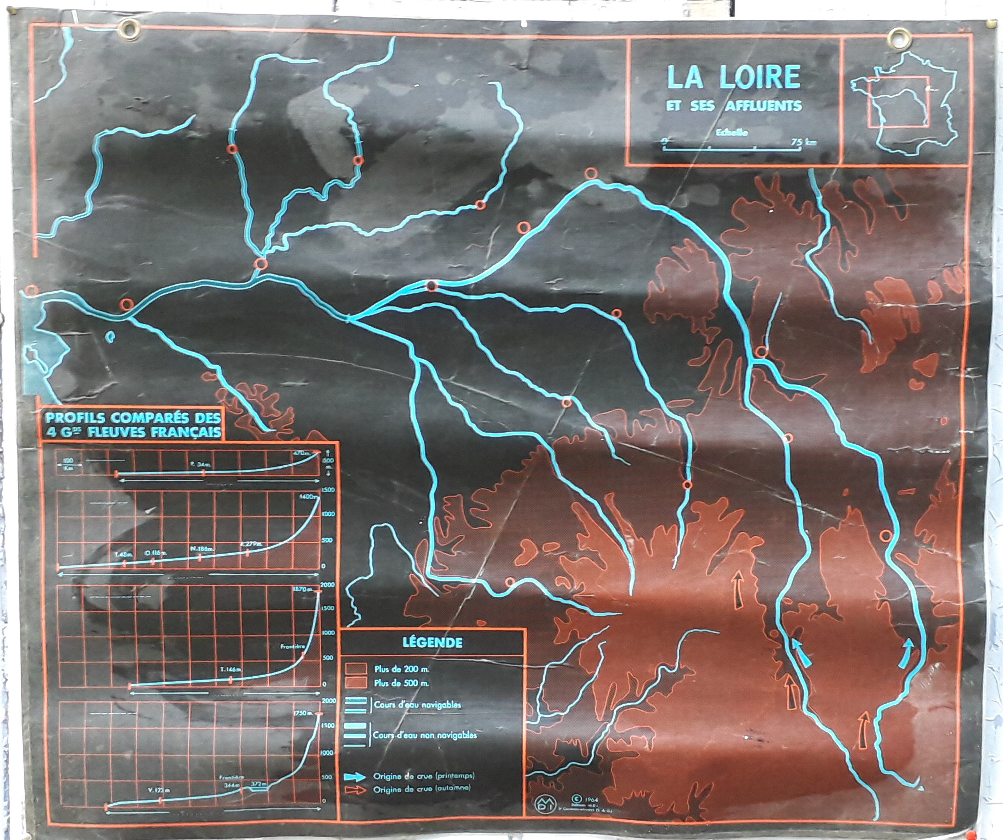 school poster mdi 1964 the garonne / the loire