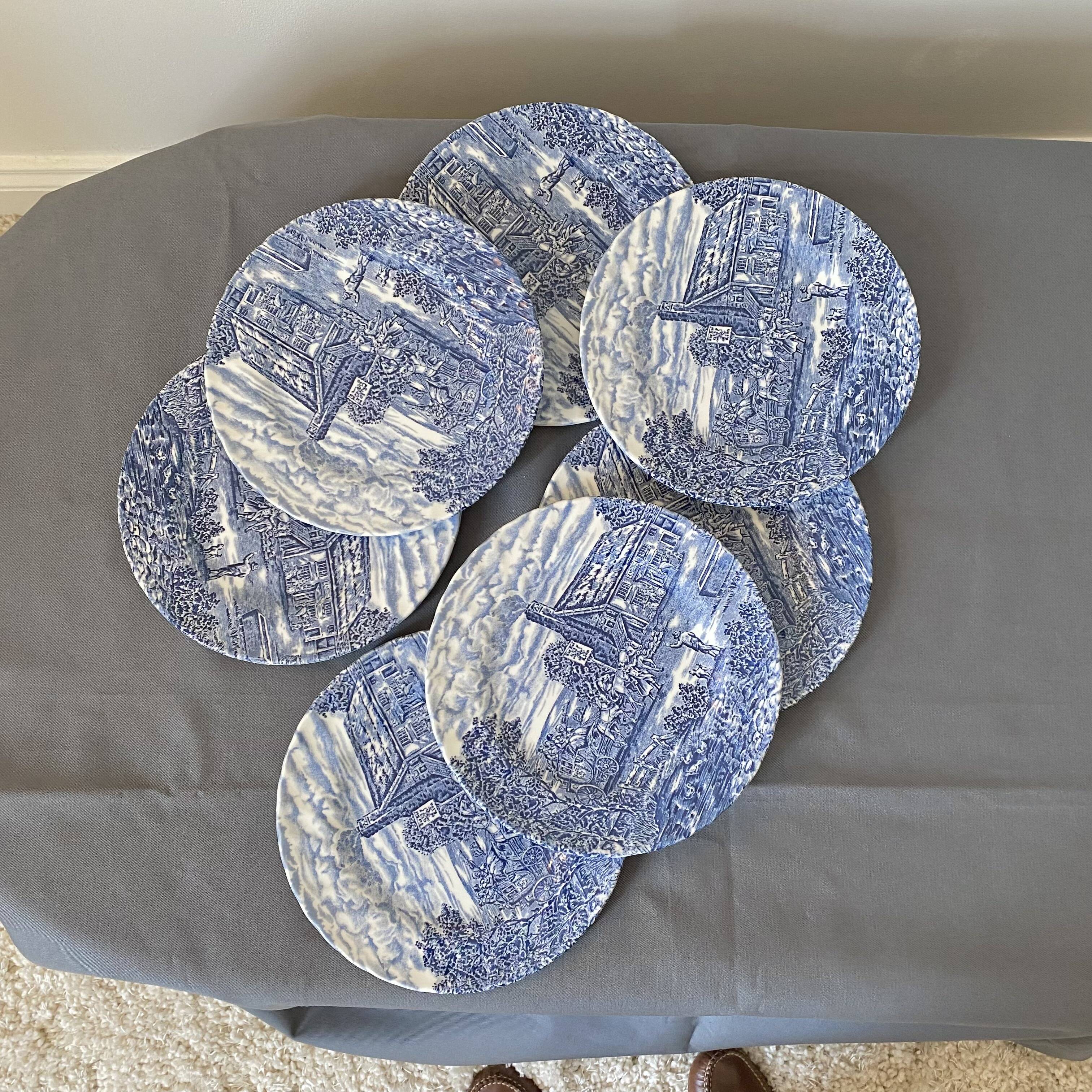 English dessert plates