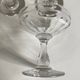 Set of 10 glasses of champagne 1870 in crystal ringing with flat ribs