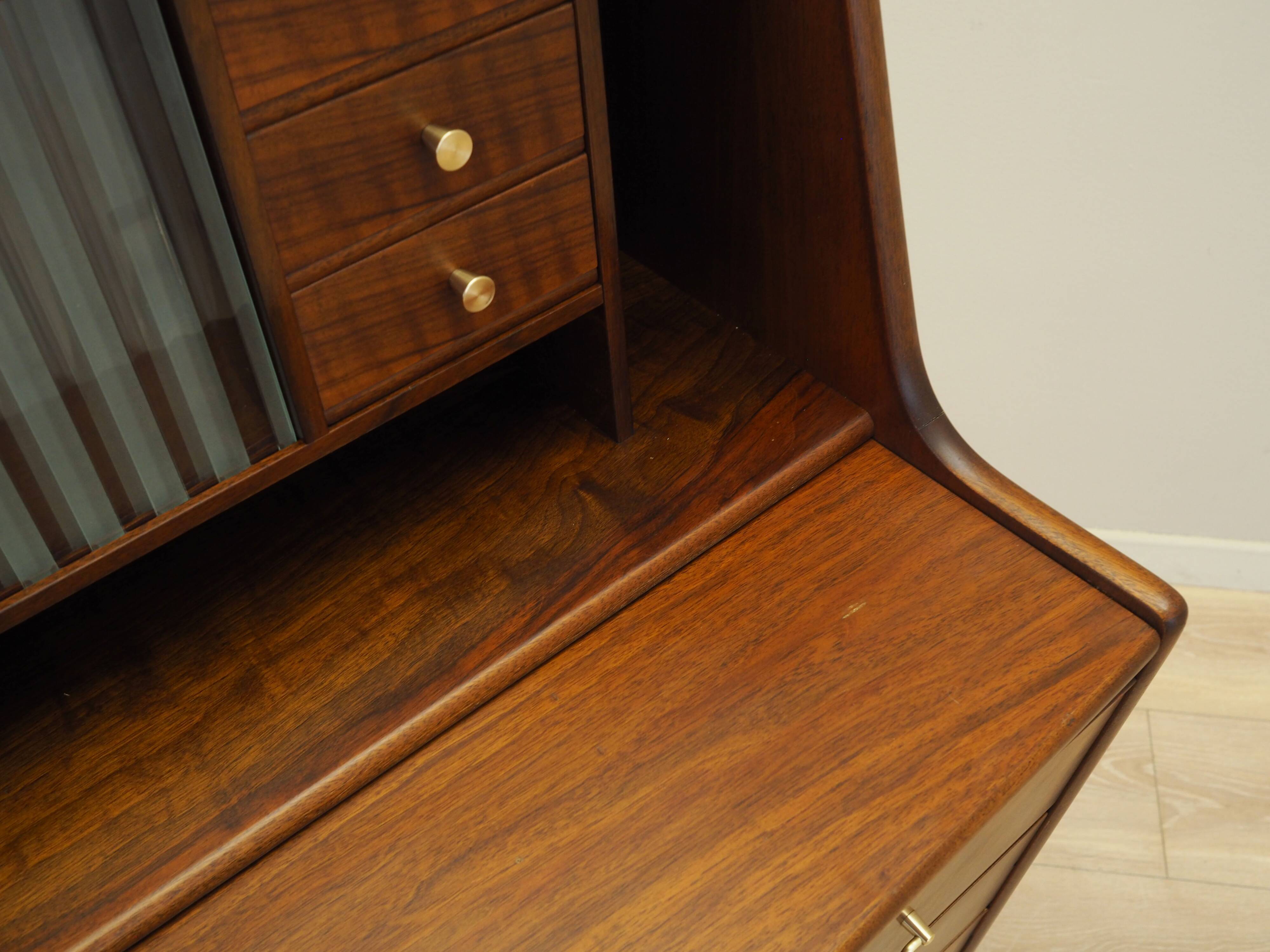 Walnut secretary, Danish design, 1970s, production: Denmark