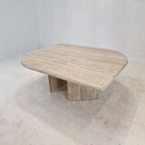 Italian travertine coffee table, 1980's