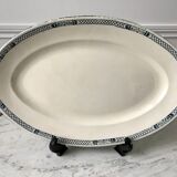 Plat oval terre de fer salins fin xixème