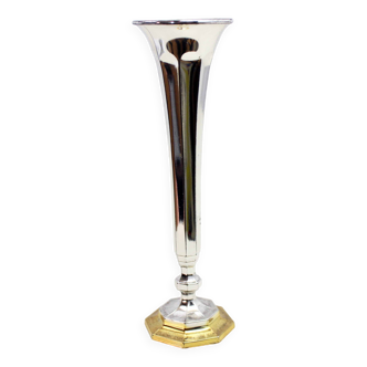 Vase Soliflore BMF métal argenté