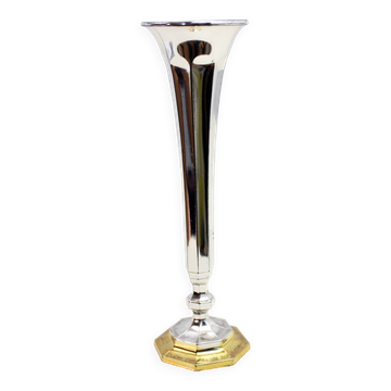 BMF silver metal soliflore vase