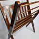 Folding teak magazine holder by Cees Braakman